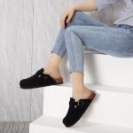 KIDMI Vegan Suede Clogs with Cork Footbed