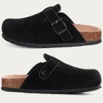 KIDMI Vegan Suede Clogs with Cork Footbed
