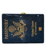 Retro Crystal Clutch Bag for Women - Navy