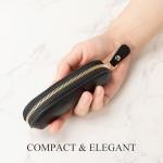 Larennt Leather Coin Pouch - Zippered Travel Wallet