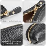Larennt Leather Coin Pouch - Zippered Travel Wallet