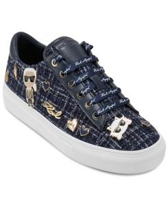 Karl Lagerfeld Paris Navy Women's Sneakers, Size 9