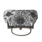 Vintage Floral Beaded Evening Clutch and Crossbody Bag