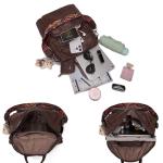 Qiyuer Women's Designer PU Leather Backpack Purse