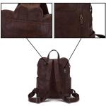 Qiyuer Women's Designer PU Leather Backpack Purse