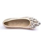 Lauthen.S Women’s Gold Rhinestone Ballet Flats