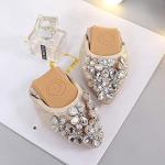 Lauthen.S Women’s Gold Rhinestone Ballet Flats