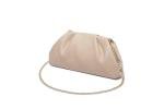 YUWITA Elegant Nude Leather Clutch for Women