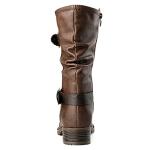 Brown Mid-Calf Fashion Boots for Women, Size 7.5
