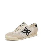 Sam Edelman Ivey Ecru/Black Mesh Sneakers, Size 8.5