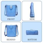Crocodile Embossed Small Crossbody Bag for Women