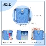 Crocodile Embossed Small Crossbody Bag for Women