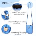 Crocodile Embossed Small Crossbody Bag for Women