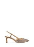 Michael Kors Alora Mid Sling Pumps in Husk