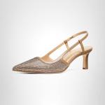 Michael Kors Alora Mid Sling Pumps in Husk