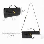 Joryin Black Woven Leather Evening Clutch