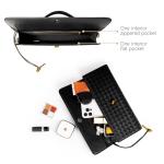 Joryin Black Woven Leather Evening Clutch