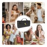 Joryin Black Woven Leather Evening Clutch