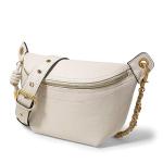 ITAMOOD White Leather Waist Pack for Women