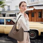 Soft Leather Hobo Tote Bag for Women