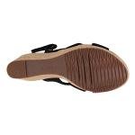 Clarks Annadel Bari Black Nubuck Platform Sandals