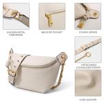 ITAMOOD White Leather Waist Pack for Women