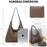 Soft Leather Hobo Tote Bag for Women