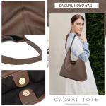 Soft Leather Hobo Tote Bag for Women