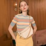 ITAMOOD White Leather Waist Pack for Women