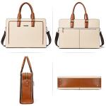 BOSTANTEN Women’s Leather Vintage Laptop Briefcase Tote