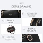 Keyli Leather Double Zip Shoulder Bag for Women