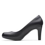 Clarks Adriel Viola Black Leather Dress Pumps