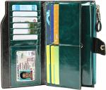 RFID Blocking Large Capacity Luxury Leather Clutch