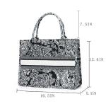 Luxury Large Capacity Jacquard Tote Handbag