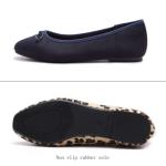 AFEETSING Women's Bow Detail Ballet Flats - Navy Blue
