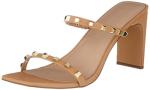 Avery Square Toe High Heeled Sandal, Doe Tan