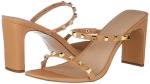 Avery Square Toe High Heeled Sandal, Doe Tan