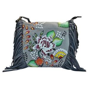 Anna by Anuschka Women's Leather Fringed Hobo Bag