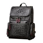 Boshiho Crocodile Pattern Leather Backpack for Men