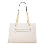 Montana West Quilted Chain Tote Bag - White