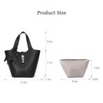 Kadynow Vegan Leather Tote Bag with Detachable Purse