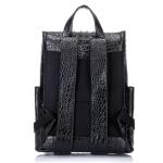 Boshiho Crocodile Pattern Leather Backpack for Men