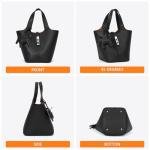 Kadynow Vegan Leather Tote Bag with Detachable Purse