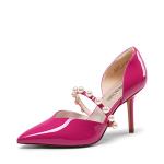 Elegant Hot Pink Strappy Stiletto Heels for Women