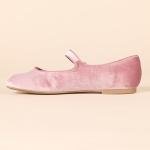 Mauve Velvet Women's Mary Jane Ballet Flats