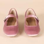 Mauve Velvet Women's Mary Jane Ballet Flats