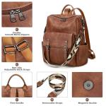 Chic PU Leather Designer Backpack Purse for Women