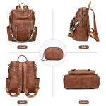 Chic PU Leather Designer Backpack Purse for Women