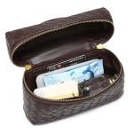 Rejolly Woven Leather Top-Handle Handbag in Black