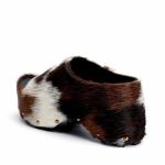 Calfskin Chunky Clog Slide with Memory Foam